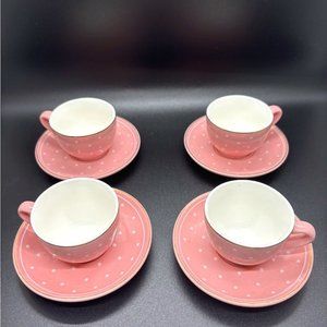 Pink Polkadot Kids Tea Cup Set